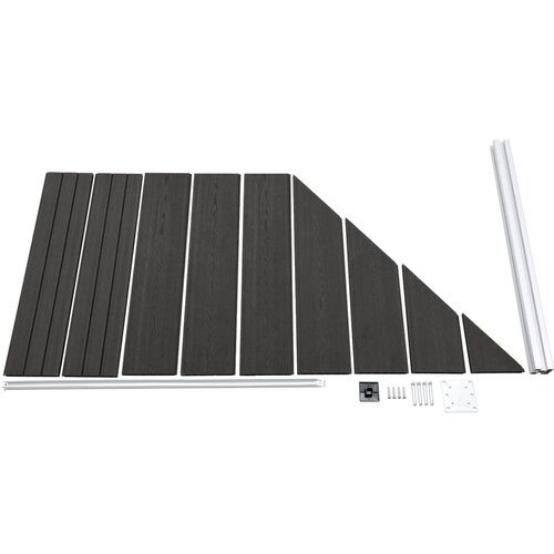  za ogradu WPC 95 x (105 - 180) cm sivi Slike