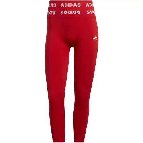 Adidas Sportske hlače vatreno crvena / bijela