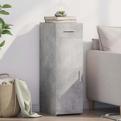 vidaXL Komoda betonsko siva 30x42,5x93 cm inženirski les Cene