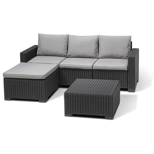 Keter Ba&scaron;tenskia garnitura California 3 seater modular, grafit Cene