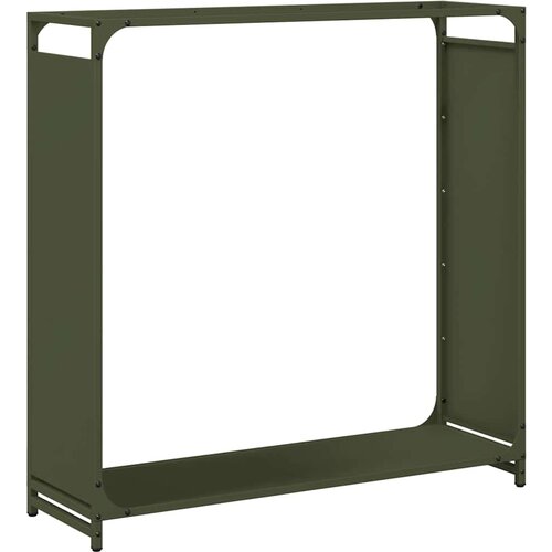  Stalak za drva za ogrjev Maslinasto zelena 90x28x90 cm Slike