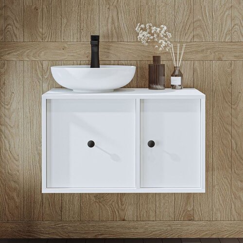 Hanah home kupatilski ormarić sa lavaboom 2536, 75 cm, beli Cene