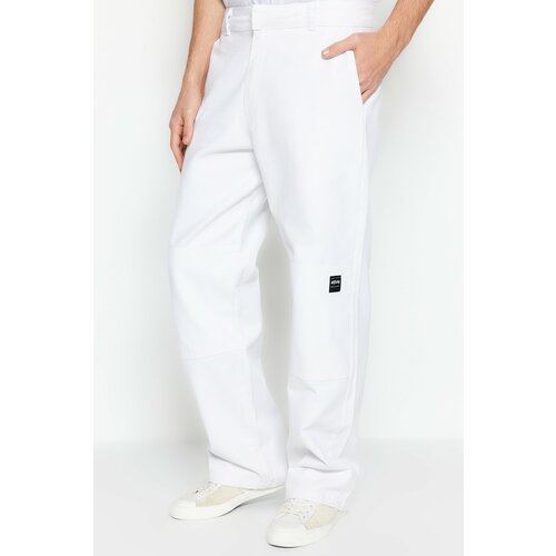 Trendyol Pants - White - Wide leg Slike
