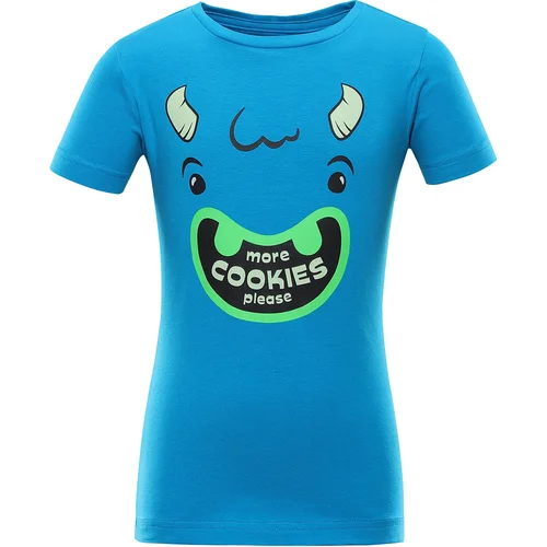 Alpine pro Kids cotton T-shirt OSTEWO neon atomic blue variant pb