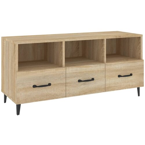 Maison Chic TV omarica - TV stojalo - Televizijska omarica sonoma hrast 102x35x50 cm konstruiran les, (21698960) Slike