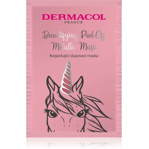 Dermacol Beautifying Peel-off Metallic Mask Brightening osvetlitvena maska 15 ml za ženske