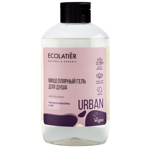 ECOLATIER Urban - Micelarni gel za tu&amp;scaron;iranje RIŽINO MLEKO &amp;amp; &amp;Scaron;EA PUTER 600ml Slike