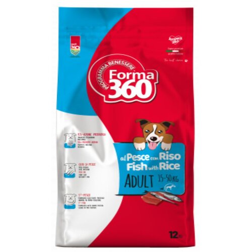 Pet360 Suva hrana za odralse pse Sensitive Forma 360, Riba i pirinač, 12kg Cene