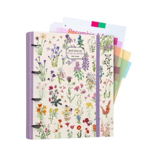Grupo Erik Editores S. L. Kokonote Botanical - Fascikla Organajzer 4R - Kokonote Botanical, Wild Flowers, Dividers 100 str Slike