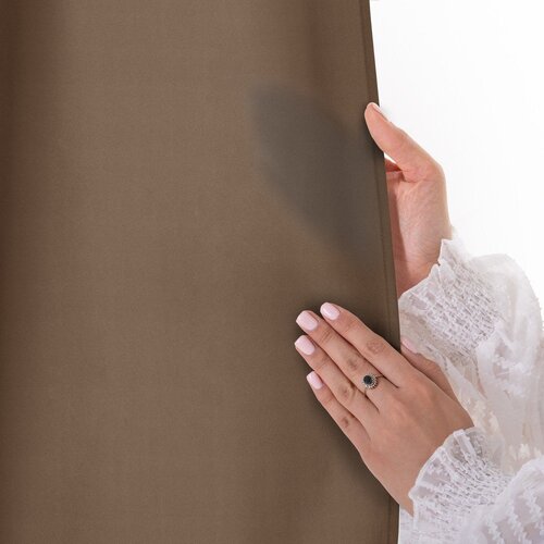 Restilo Smeđa zavjesa za djelomično zamračenje 140x250 cm Carli &amp;ndash; Slike