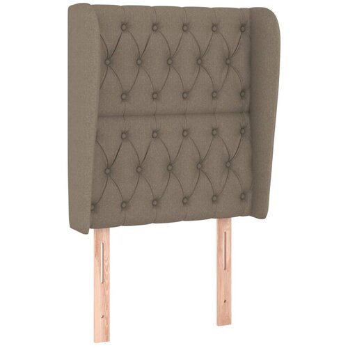 Maison Chic posteljno vzglavje - vzglavna omarica - nočna omarica z u&amp;scaron;esi taupe 83x23x118/128 cm blago, (21712807) Slike