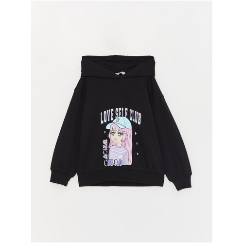 LC Waikiki Girls&amp;#039; Printed Long Sleeve Hoodie Slike