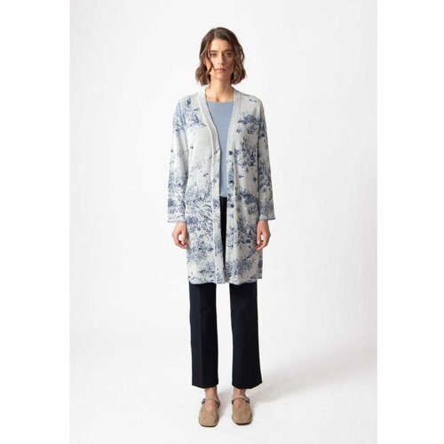 IVKO WOMAN dugi kardigan/ nostalgija motiv - kina plava 251522.036 Slike