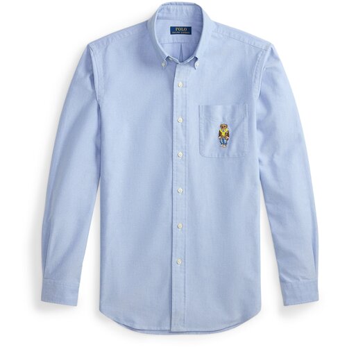 Polo Ralph Lauren Srajca &amp;#039;CLASSIC&amp;#039; svetlo modra / rjava / brokat / rumena Slike