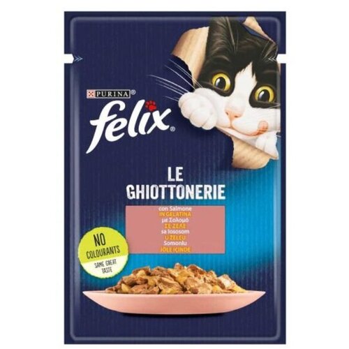 Purina sosić za mačke felix le ghiottenerie, losos u želeu, 85g Slike