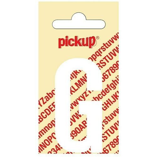 Pickup Naljepnica (Motiv: G, Bijele boje, Visina: 60 mm) Slike