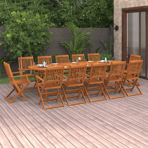  13-dijelni vrtni blagovaonski set 280x90x75 cm bagremovog drva Cene