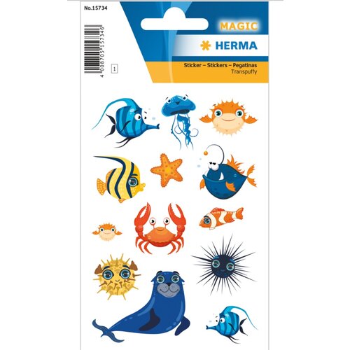 Grupo MAGIC CHEKY SEA CREATURES TRANSPUFFY NALEPKE, (20862738) Slike