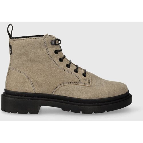 Levi&amp;#039;s Gležnječe od bru&amp;scaron;ene kože TROOPER CHUKKA za žene, boja: siva, ravni potplat, 234715.57 Slike
