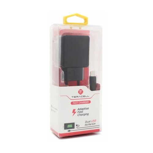 Teracell kućni punjač Fast Charging sa type C kablom TC-31 USB 5V 2.5A/9V 1.8A crni Slike