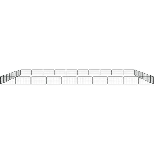  Ograda za pse s 36 panela crna 100 x 50 cm čelik obložen prahom Slike