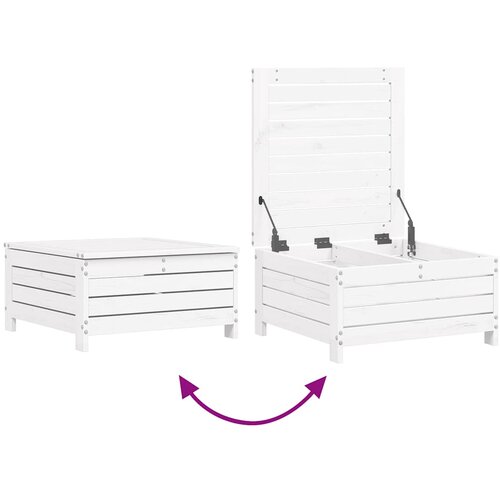  6-dijelni set vrtnih sofa bijeli od masivne borovine Slike