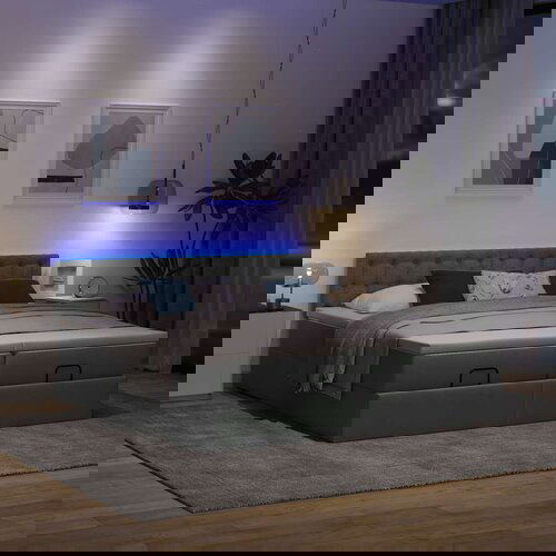 vidaXL Okvir kreveta s madracima tamnosivi 180x200cm tkanine Cijene