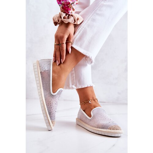 Kesi Women&amp;#039;s cloth espadrilles with cubic zirconia Deimos Grey Slike