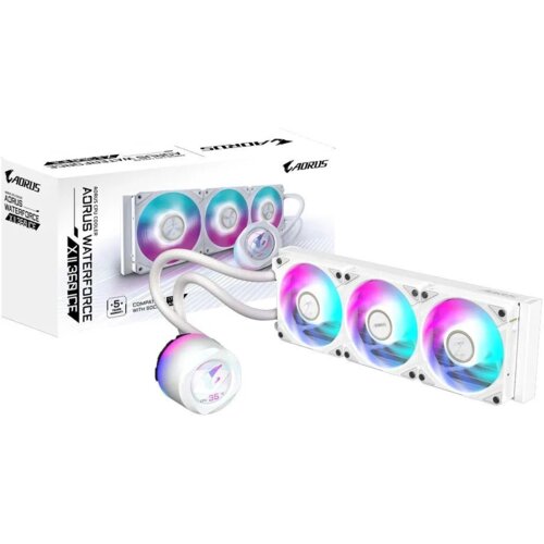 Gigabyte AORUS WATERFORCE X II 360I Procesor Sve-u-jednom vodeno hlajenje 12 cm Bela Slike