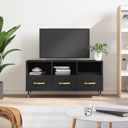 TV ormarić crni 102 x 36 x 50 cm od konstruiranog drva Slike