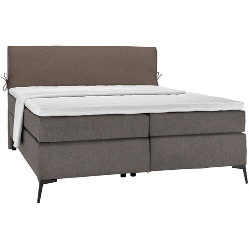 Hom`in postelja boxspring 140 cm x 200 cm , tekstil rjava, siva Cene