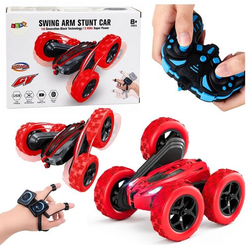 Rc auto za kaskadere s daljinskim upravljanjem i gestama od 360&amp;deg;, crvene boje Slike