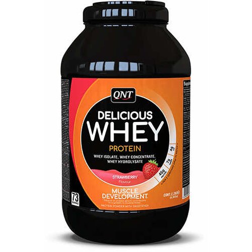 QNT Delicious Whey Protein, Jagoda, 2.2kg Slike