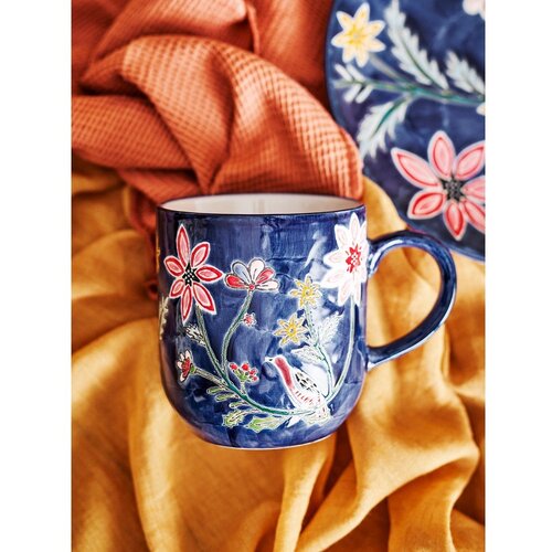 Bloomingville Temno modre skodelice v kompletu 4 ks iz kamenine Meredith &amp;ndash; Slike