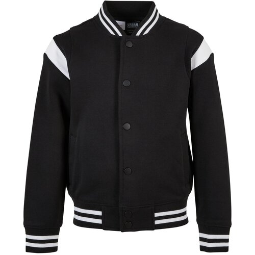 Urban Classics Kids Boys Inset College Sweat Jacket black/white Slike
