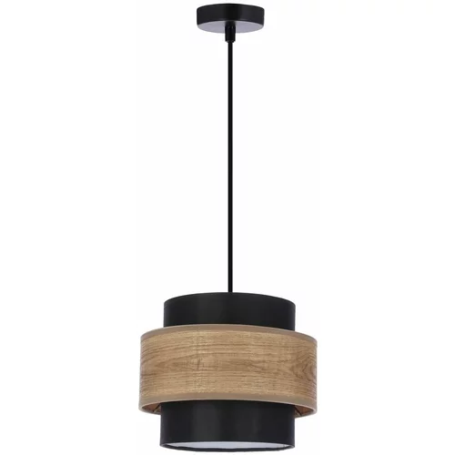 Candellux Lighting Crna/u prirodnoj boji viseća svjetiljka s tekstilnim sjenilom ø 20 cm Twin –