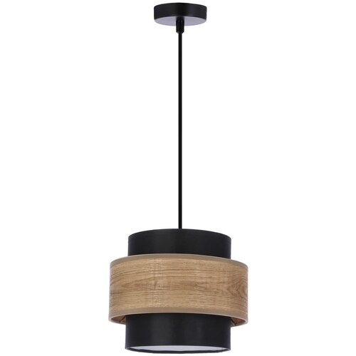 Candellux Lighting Crna/u prirodnoj boji viseća svjetiljka s tekstilnim sjenilom &amp;oslash; 20 cm Twin &amp;ndash; Slike