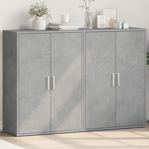 vidaXL Komoda 2 kosa betonsko siva 60x31x84 cm inženirski les Cene