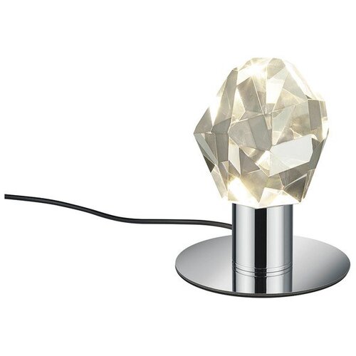 Trio Select LED namizna svetilka v srebrni barvi s steklenim senčilom (vi&amp;scaron;ina 17 cm) Verano &amp;ndash; Slike
