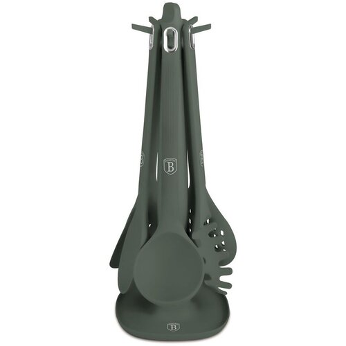 Berlinger Haus Set od 6 silikonskih kuhinjskih alatki sa stalkom Matte Green Collection LP-BH-265, Zeleni Cene