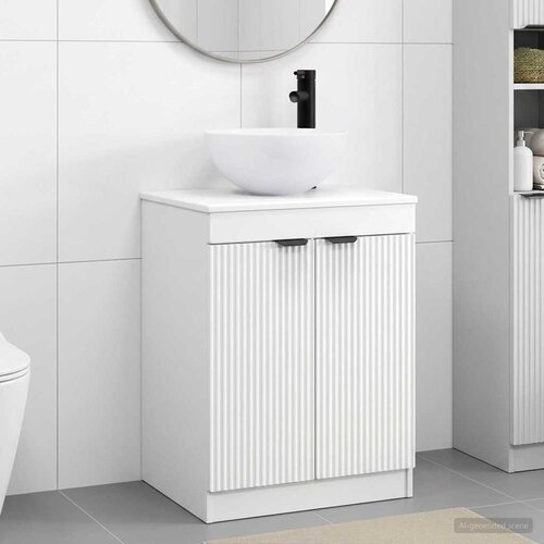  Set namještaja za kupaonicu Bijela Konstruirano drvo Cene