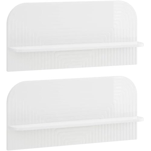  Zidna polica 2 kom. Bijela visokog sjaja 80 5 x 13 5 x 37 5 cm - Bijela visokog sjaja 80 5 cm Slike