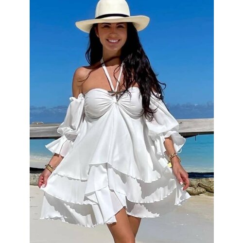 By o la la White dress axp0747. R01 Slike