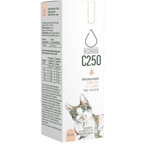 Vestratek CBD D250 ulje od konoplje dodatak ishrani za mačke 10 ml Cene