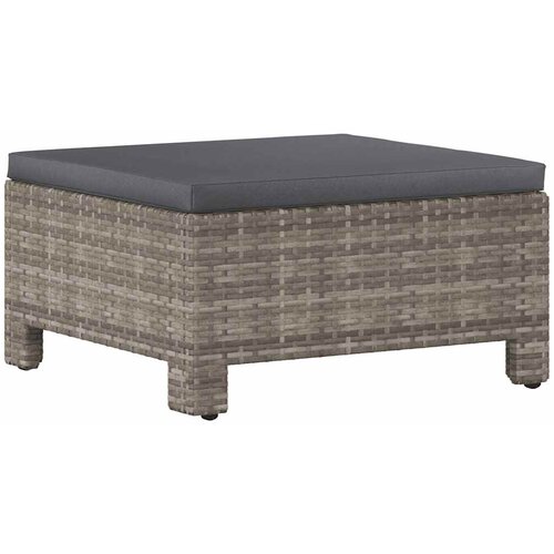 Maison Chic Vrtni stolček - Vrtni stoli za noge z blazino siv poli ratan JS1039, (21878610) Slike