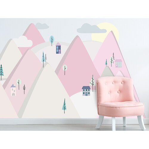  Zidni ukras PINK MOUNTAINS 150 x 75 cm - S Cijene