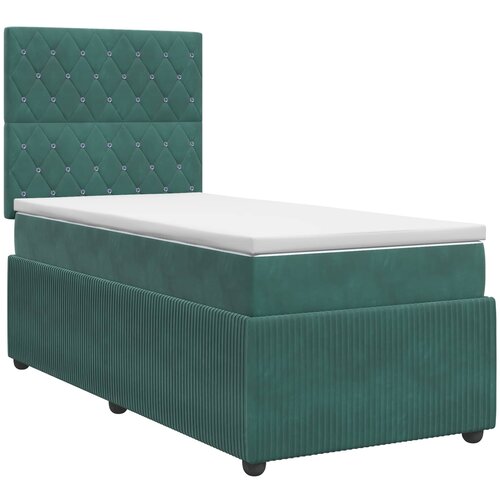  Boxspring krevet s madracem Tamnozelena 90 x 190 cm Bar&amp;scaron;un Slike