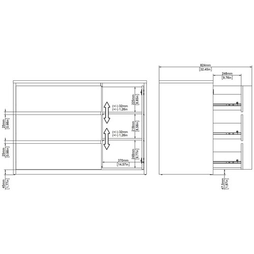 Tvilum Bela/v naravni barvi komoda v hrastovem dekorju 119x84x48 cm Next &amp;ndash; Slike