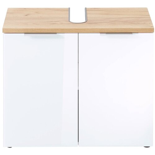 Germania bela omarica za pod umivalnik v hrastovem dekorju 70x58 cm pescara - germania Slike