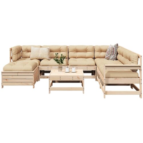  8-dijelni set vrtnih sofa od masivne borovine Slike